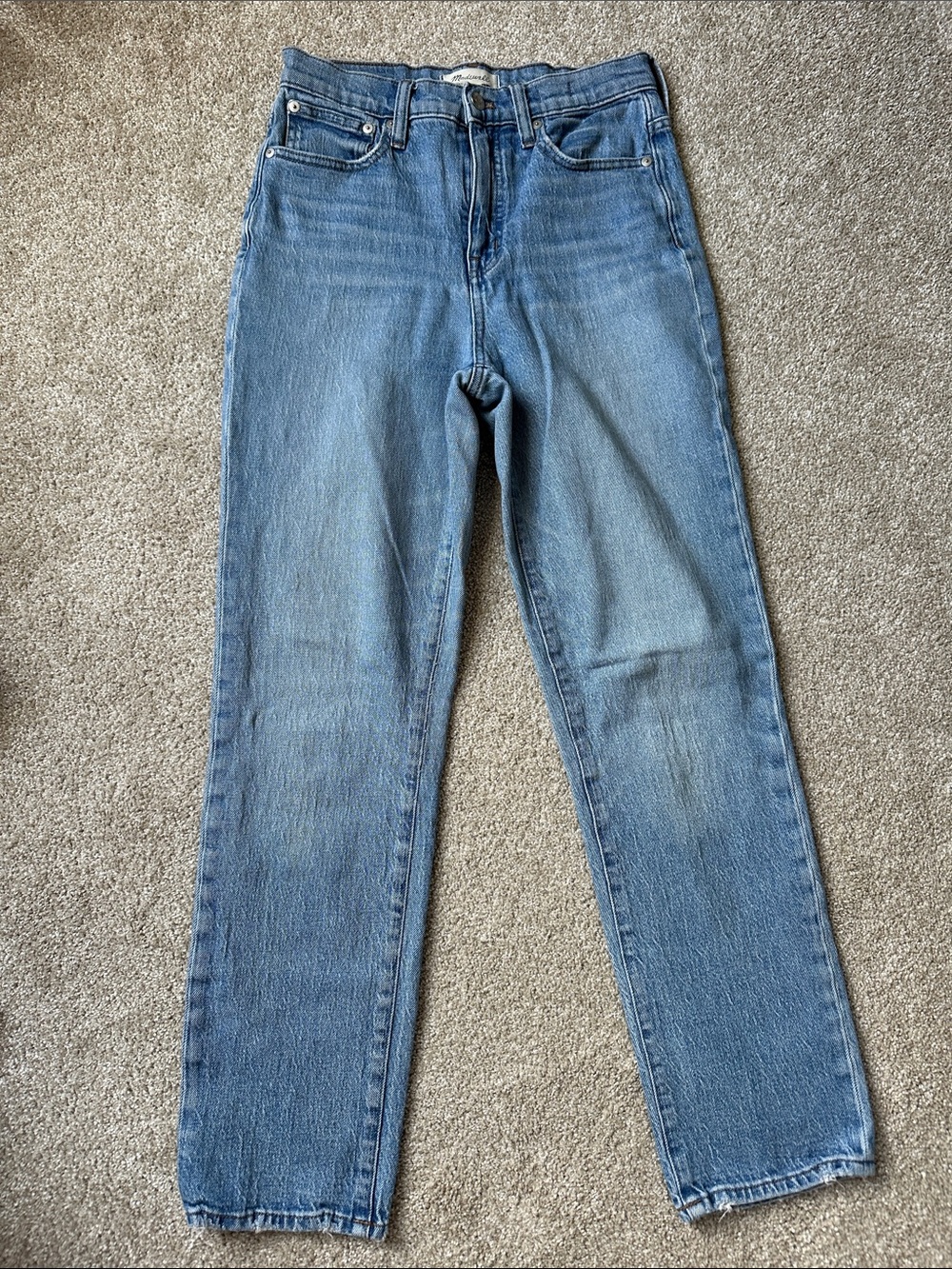 Madewell Straight-Leg Jeans in Faded Blue Wash